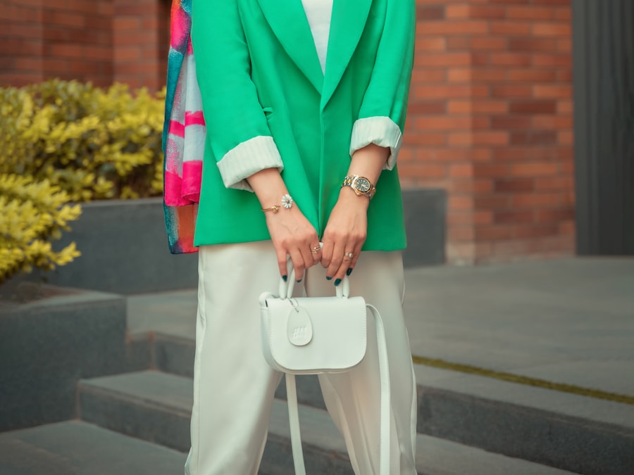 A bold green blazer