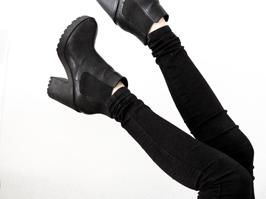 A pair of chunky platform boots