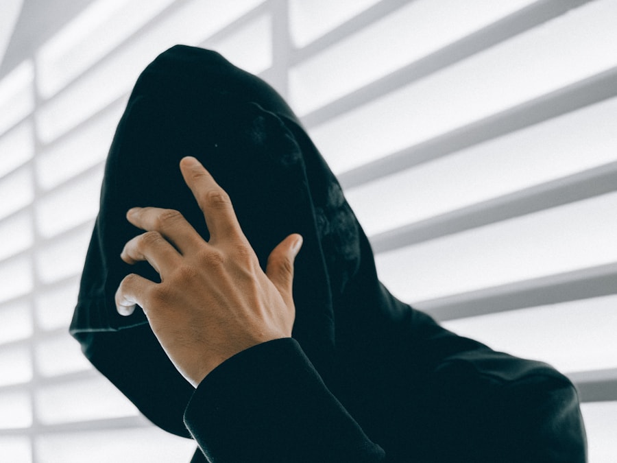 A black technical hoodie