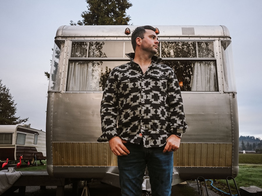 A retro geometric patterned shirt